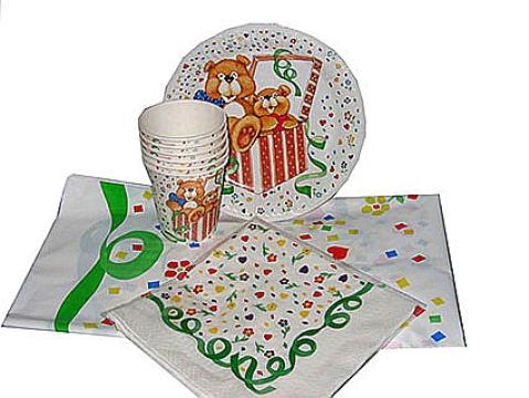 Set masa Party Bear 6 pers - 64115