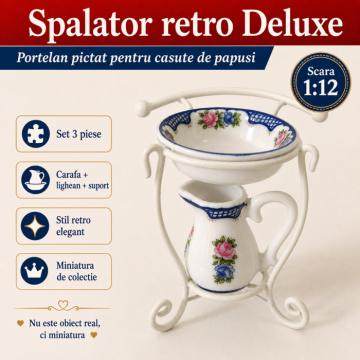 Miniatura Spalator retro Deluxe din portelan pictat de la Hobbyplanet Romania