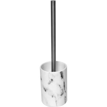 Perie de toaleta Marbre - alb compozitie polirasina + PVC