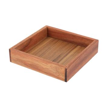 Tavita patrata - acacia 15x15 cm