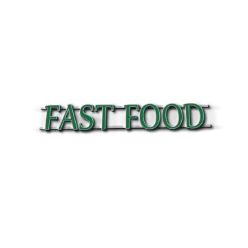 Litere volumetrice Fast Food - Clasic Verde