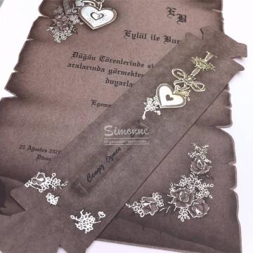 Invitatie nunta Papirus in cutie