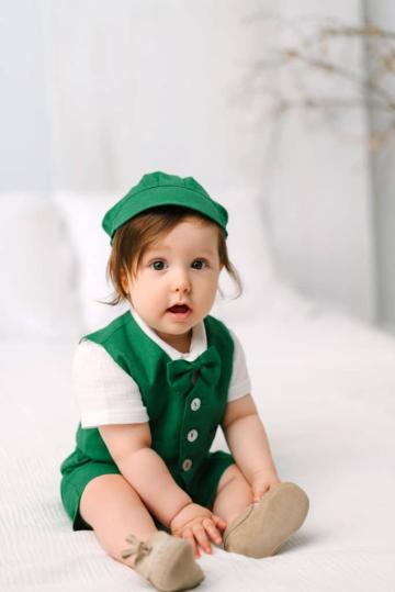 Costum botez Amos - verde de la Andreeatex