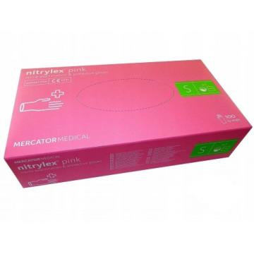 Manusi roz de unica folosinta, Nitrylex pink, marime S
