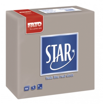 Servetele 38x38 cm, 2 straturi, embosate, Star Dove gri de la Sanito Distribution Srl