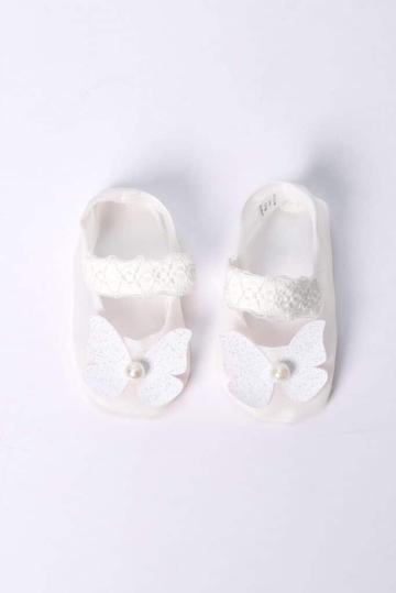 Botosei botez cu fluture Mariposa - alb ivoire de la Andreeatex