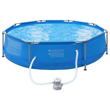 Piscina cu cadru metalic 305x76 cm cu filtru