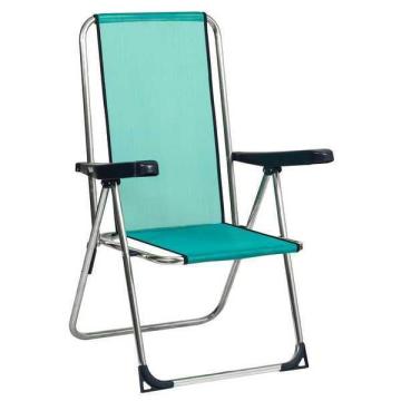Scaun pliabil cu spatar inalt, structura aluminiu, turcoaz de la Comfort Garden Solutions Srl